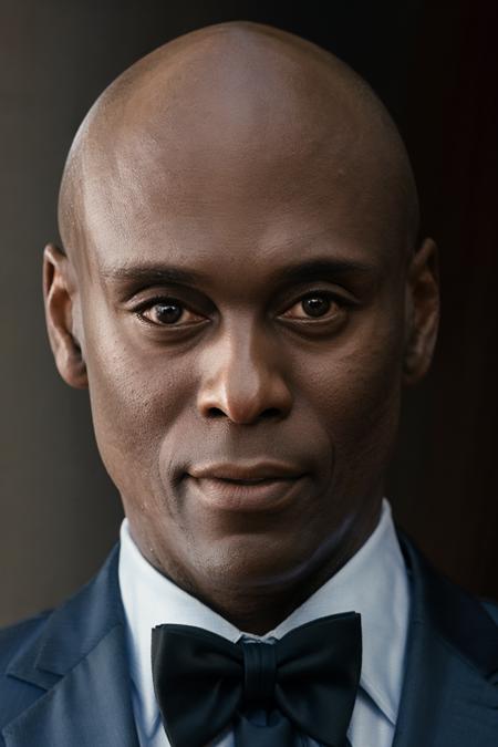 closeup, photo of LReddick, <lora:LanceReddick-01:1.0>, action, dynamic pose, wearing blue tuxedo, man, white suit, bald, (masterpiece:1.2), best quality, high quality, (absurdres:1.2), realistic, UHD, ultrarealistic, 50mm,  <lora:add_detail:0.3>