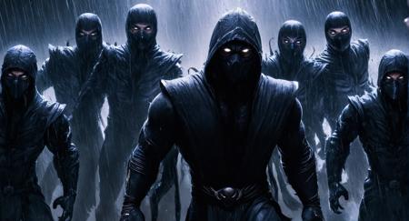 Horror-themed,  <lora:Mortal Kombat style:0.9> demonic grim reaper style of tobiaS booN
Mortal Kombat style, fictional universe consisting of numerous realms, Noob Saibot,tobiaS booN,vantablack,shadow,white eyes,ninja,a man in a black hoodie is in the air,male focus,multiple boys,pants,hood,2boys,mask,muscular,glowing,claws,rain,monster , Live-action, white sclera eyes, muscular, fitness, fighters, Action-adventure, brutal and gruesome, Mortal Kombat style, mk style
 <lora:Symbiote Style v2:1> Symbiote Style , Eerie, unsettling, dark, spooky, suspenseful, grim, highly detailed