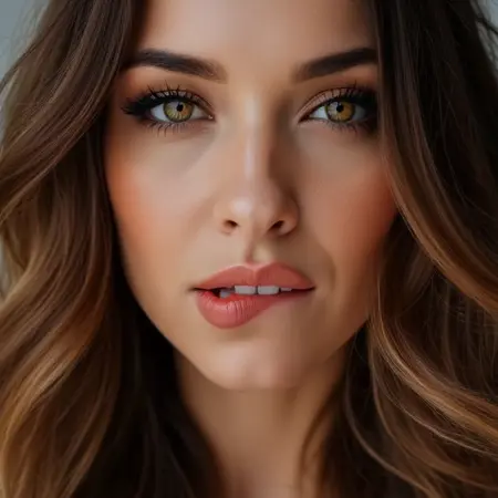 Biting lips, sexy expression for FLUX