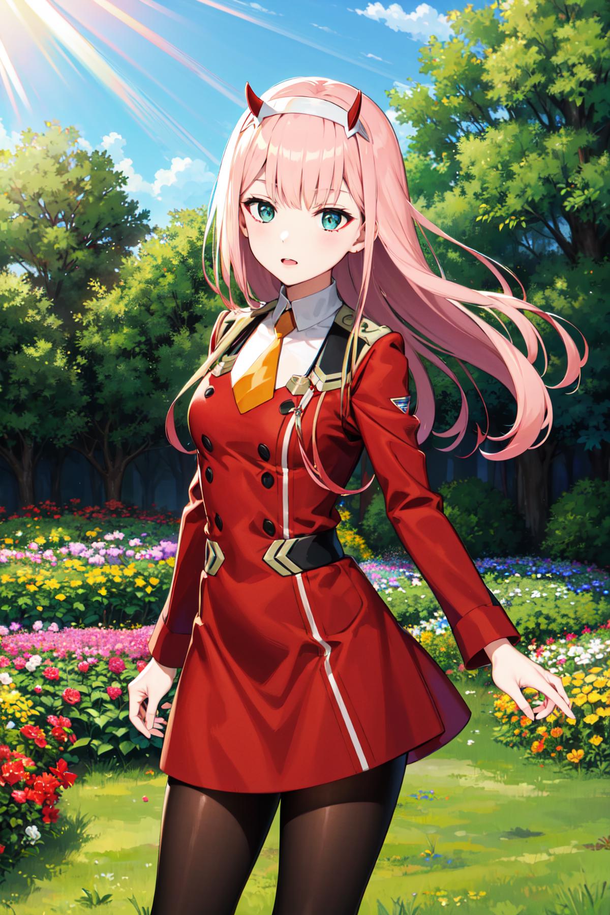 Darling in the FranXX, Zero Two, The main character, red horns