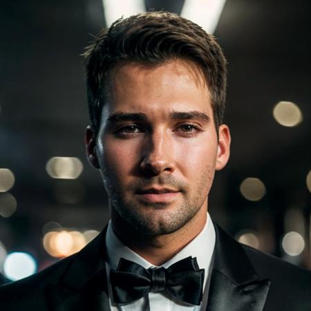 DSLR photo of jamesmaslow person using a tuxedo.face portrait.in blade runner.daylight.professional photography.high resolution.detailed photo.RAW.still film.f/16.uhd.hdr.4k <lora:jamesmaslow_55350:1>