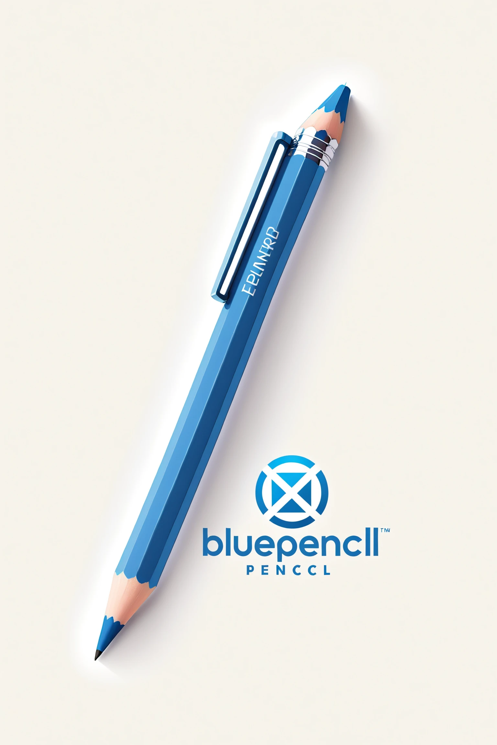 Bluepencil Pencil on a white background.