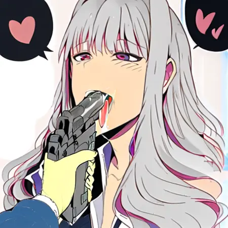 swallowing Fake toygun