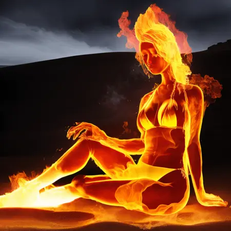 Special effects fire art style