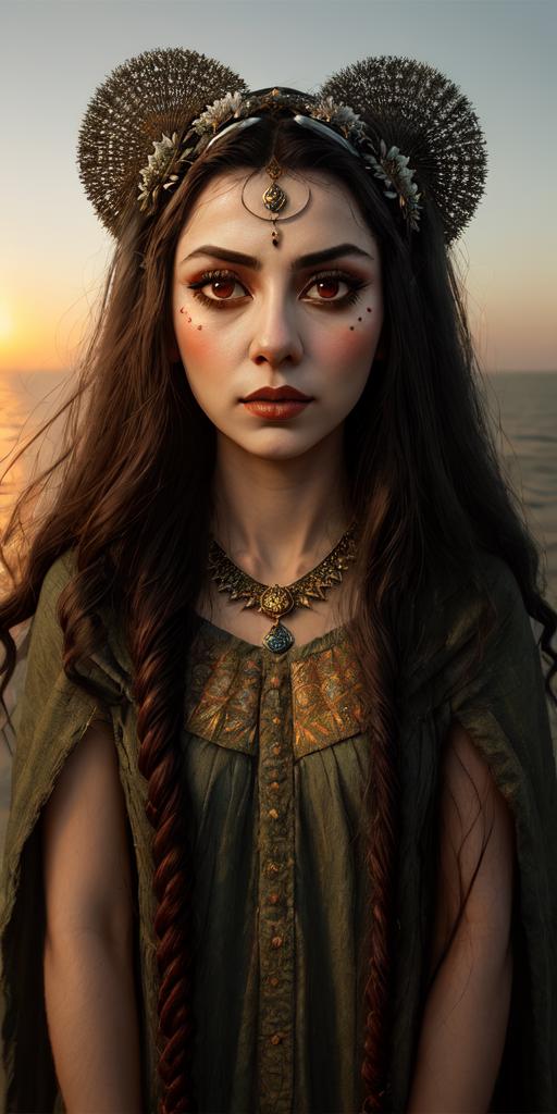 01128-20230720043450-art_by_Polixeni_Papapetrou_1.3__full_shot_of_a_Jinn_Snow_White_feeling_Depressing__Malaysian_Fantasy_Makeup_at_Sunset_.png