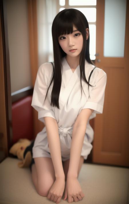 (8k, best quality, masterpiece, ultra highres:1.2),Photo of Pretty Japanese girl,(detailed_face),solo,looking at viewer,full body,