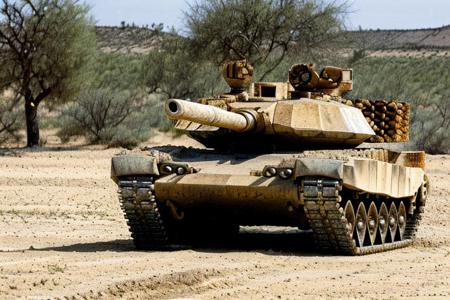 tank, 1tank. (desert background), sand,  full view, red lights., city street. close view, 3/4 side view