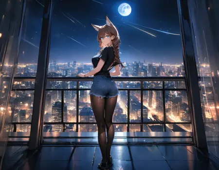 Standing at the railing