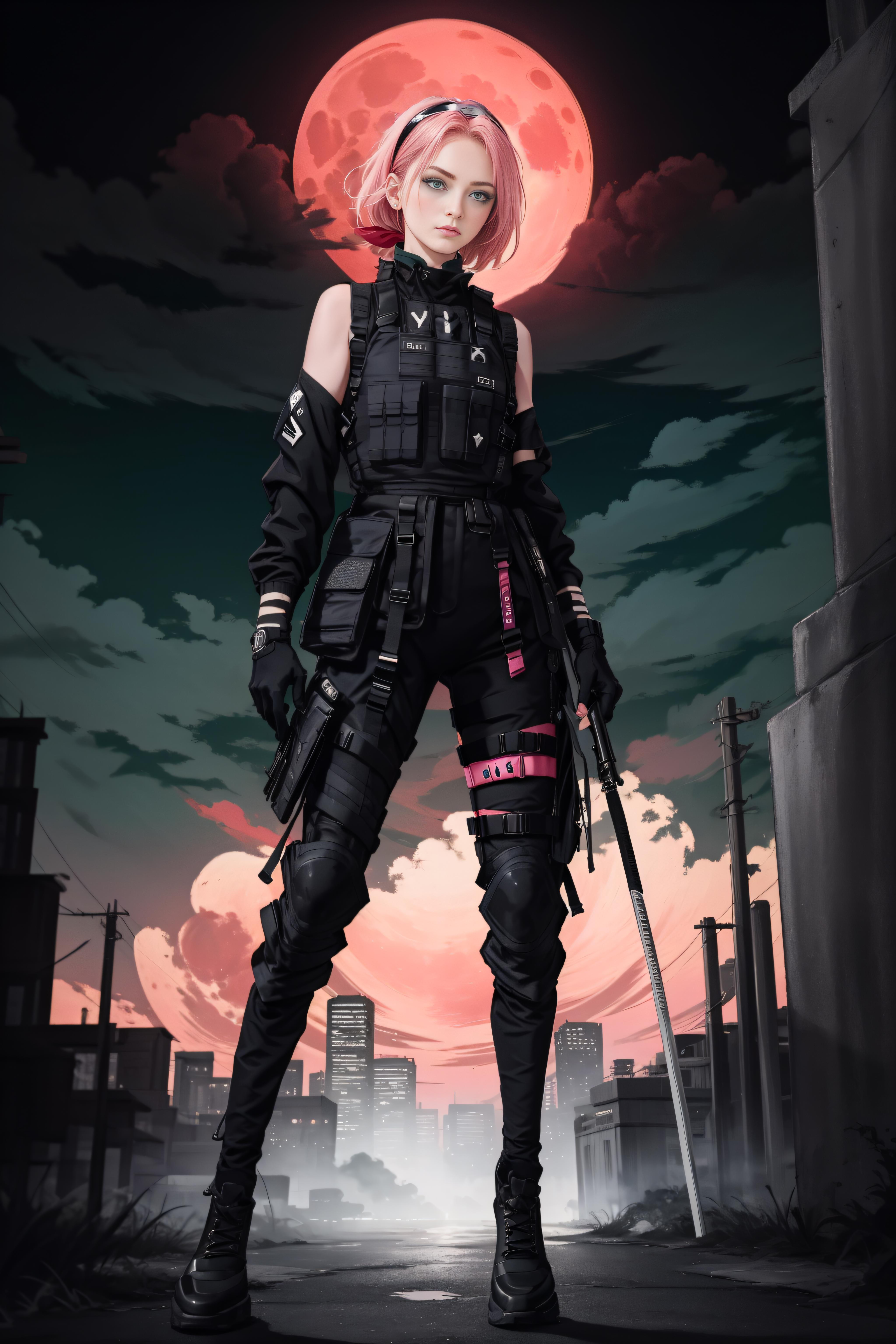 Sakura Haruno (春野サクラ) - Naruto (ナルト) - COMMISSION image by LittleApe