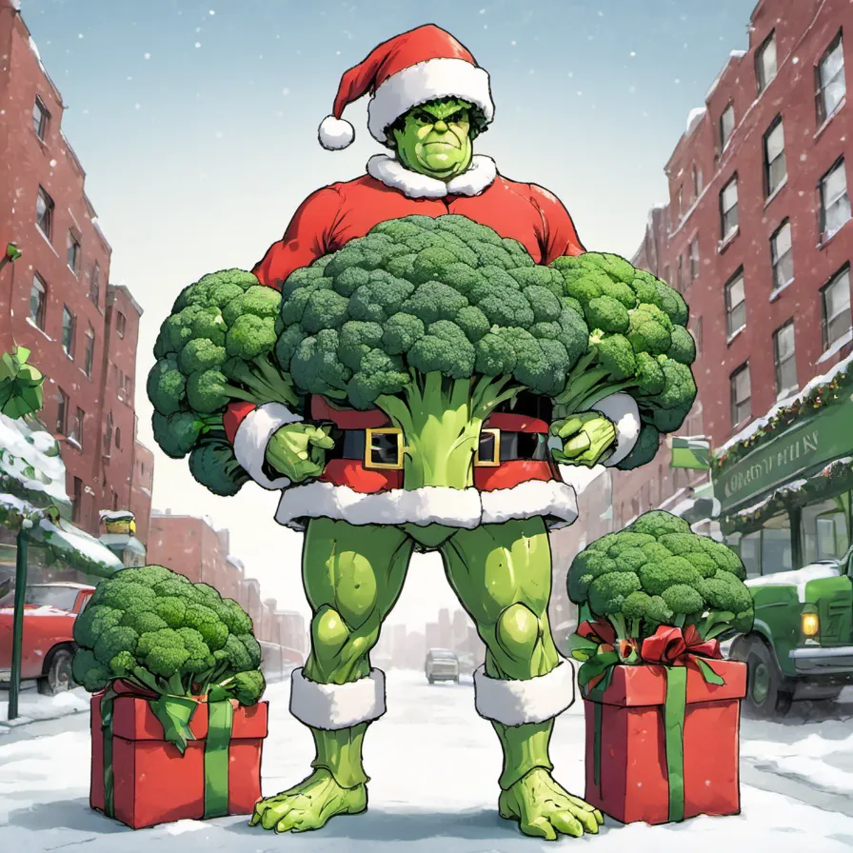 X'mas Broccoli Man SDXL LoRA image by tkvier