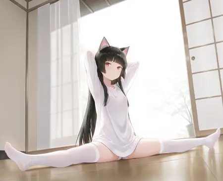 sitting split，水平一字马