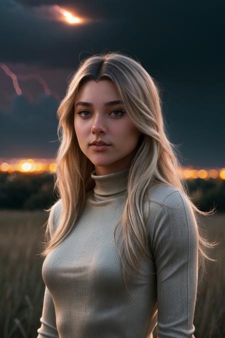 perfect cinematic shoot of a beautiful woman (EPM4nu3l4V4gu31r0:.99), a woman standing at a savanna, perfect bleached blonde hair, wearing sexy orange (turtleneck), (Lightning strikes in background:1.2), (detailed background:1.1), (face focus), modelshoot style, (extremely detailed CG unity 8k wallpaper), professional majestic (photography by Roberto Ferri:1.1), 24mm, exposure blend, hdr, extremely intricate, High (Detail:1.1), dramatic, soft cinematic light, (looking at viewer), (detailed pupils),8k, highly detailed, rich environment, 4k textures, soft cinematic light, elegant, ((((cinematic look)))), soothing tones, insane details, hyperdetailed, ("In Jernau we trust!":1.1) perfect cinematic shoot of a beautiful woman (EPM4nu3l4V4gu31r0:.99), a woman standing at a savanna, perfect bleached blonde hair, wearing sexy orange (turtleneck), (Lightning strikes in background:1.2), (detailed background:1.1), (face focus), modelshoot style, (extremely detailed CG unity 8k wallpaper), professional majestic (photography by Roberto Ferri:1.1), 24mm, exposure blend, hdr, extremely intricate, High (Detail:1.1), dramatic, soft cinematic light, (looking at viewer), (detailed pupils),8k, highly detailed, rich environment, 4k textures, soft cinematic light, elegant, ((((cinematic look)))), soothing tones, insane details, hyperdetailed, ("In Jernau we trust!":1.1)