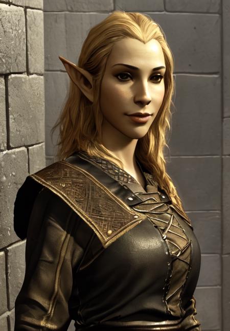 1girl, sfw, <lora:Altmer-Female:0.8>, Altmer-Female, 1girl, solo, portrait, smile, narrow-hipped body, (masterpiece, best quality, absurdres, detailed, ultra-detailed:1.3), attractive, (trending on CGSociety, trending on pixiv, contest winner:1.3)