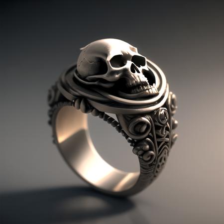 masterpiece, best quality, intricate detail, octane render, hdr,
no humans, simple background, black background, grey background, depth of field, gradient background,
ring, sliver, cute skull in ring,
<lora:ElderRing:1>