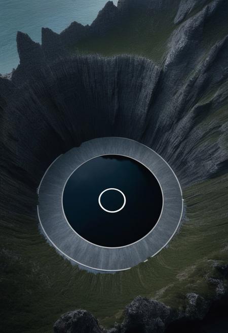 A stately pleasure-dome decree:
Where Alph, the sacred river, ran
Through caverns measureless to man
   Down to a sunless sea.
So twice five miles of fertile ground
With walls and towers were girdled round;
I center: a big black circle in bold lines intersected by a thick cross like the swiss flag,
Photographer Reuben Wu Style