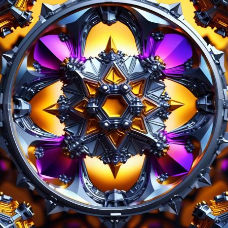 kaleidoscope of Osmium-Rhenium Alloy and Titanium Aluminide in 3d print .Ultra High Definition 64K, Detailed and Intricate, Digital Art, Photo, Realistic, Cinematic, Studio Lighting, Beautiful Lighting