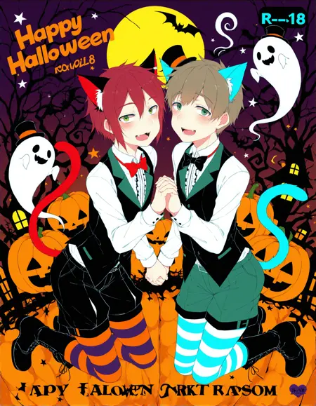 [96 Versus (Kurokuma Aiki)] Halloween wa Futari de Asobo! (Free!) Doujin Style Illustrious