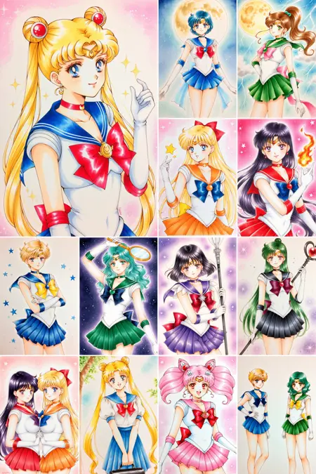 [illustrious XL] usana_moon，《Sailor Moon》/《美少女战士》/《美少女戦士セーラームーン》- Artist Style