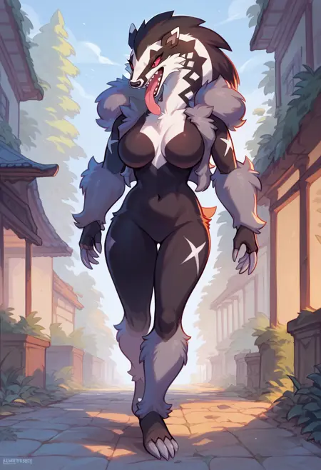 Obstagoon (Pokemon #0862) - [Furry]