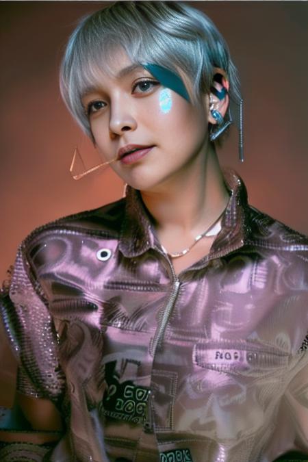 <lora:koreanDollLikeness_v10:0.7>
Vega: (a girl with short silver hair styled in a pixie cut, kpop idol, pretty, extremely beautiful, fashion model, 18-year-old)