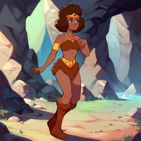 dianadd dungeons_and_dragons brown hair brown eyes very dark skin