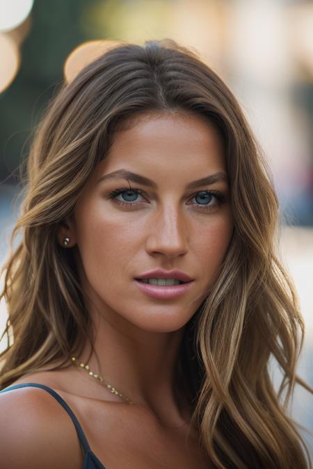 <lora:g1s3l3bund:0.9>, a Realistic photo of g1s3l3bund woman, long hair, breasts, looking at viewer, blonde hair, large breasts, brown hair, dress, cleavage, bare shoulders, jewelry, collarbone, upper body, earrings, parted lips, teeth, white dress, blurry, lips, grey eyes, blurry background, realistic, soft lighting, professional Photography, Photorealistic, detailed eyes, RAW, analog, sharp focus, 8k, HD, DSLR, high quality, Fujifilm XT3, film grain, award winning, masterpiece