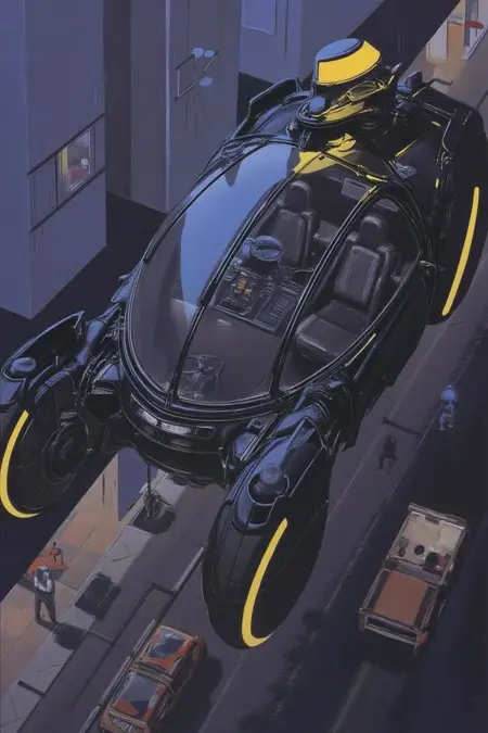 Future Noir: Retro SF Illustration Style (Syd Mead)