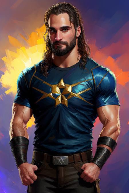 seth rollins, shirt, soft lighting, (painterly:1.2), light particle, aura, atmospheric, digital art, artstation,<lora:Nlo_SethRollins_v1:0.9> <lora:adamsArtworkStyle_v01:0.5>