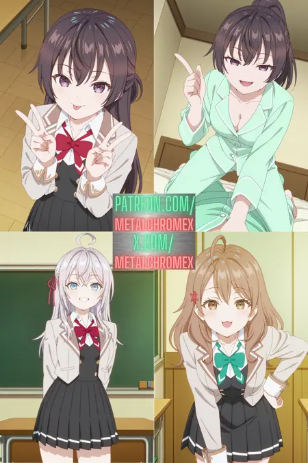 Yuki Suou, Alisa Mikhailovna Kujou, and Maria Mikhailovna Kujou (Alya Sometimes Hides Her Feelings in Russian)