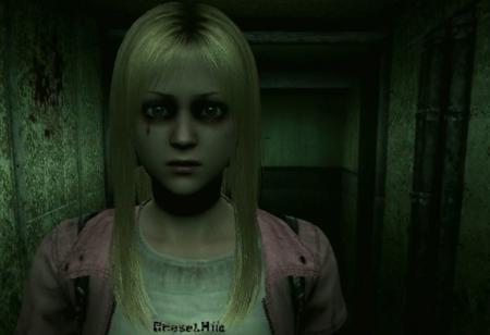 white skin girl, thin, oval face, green eyes, almond eyes, straight nose, blonde hair, long hair, straight hair,   horror pink style, 3d model, horror protagonist,female, PS2, PlayStation japan horror, low quality, silent Hill 2, Resident Evil, octane render,detailed, volumetric, dramatic lighting, eerie, dark, spooky, suspenseful, grim, detailed, distressed, edgy, rock and roll vibe, dark, mysterious, haunting, dramatic, ornate, PlayStation 2 graphics, PlayStation 1