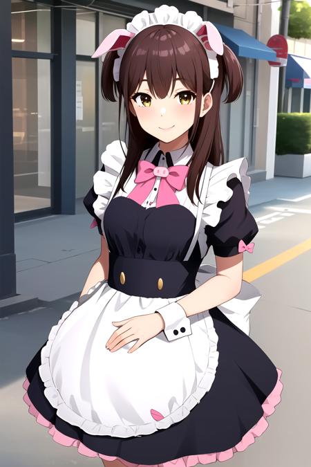 nagomi, fake pig ears, maid headdress, maid