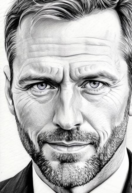 pencil sketch, man, male, AndrwTggrt, face shot, 42 years old, looking at viewer, handsome, beautiful, attractive