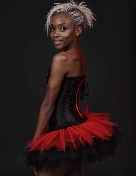 Black Red Tutu Skirt Corset | Flux