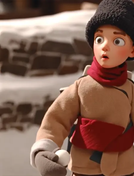 Qwen_Clay Doll _ Stop motion Animation Style