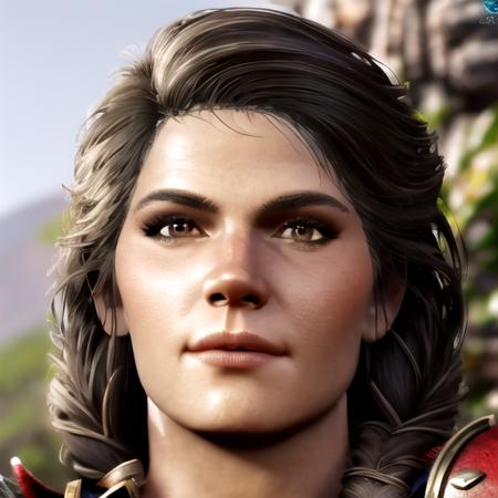 <lora:kassandra-anylora-locon:0.8>,[warrior woman with athletic body],[spartan],kassandra from Assassin's Creed Odyssey,[cool realistic female armour],[acient greek],[4k],[sharp image],[detailed] ,[beautiful realistic hair],[beautiful detailed skin],[brunette hair]