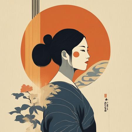 Modern Ukiyo-e illustration SDXL