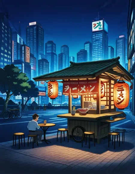 ラーメン屋台 、 夜鳴きそば / Ramen stall , yonakisoba