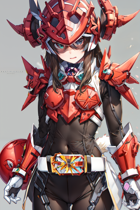 alchemist, dog girl, helmet, tokusatsu, belt, solo