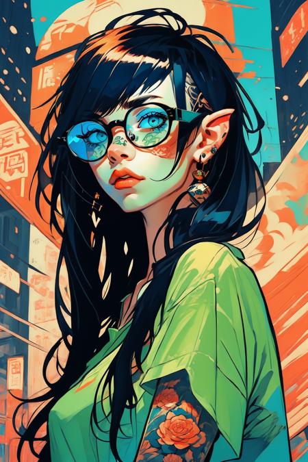 <lora:detail_slider_v4:1> 1girl,  v1x0nstyl3 <lora:v1x0nstyl3:1> glasses, tattoos