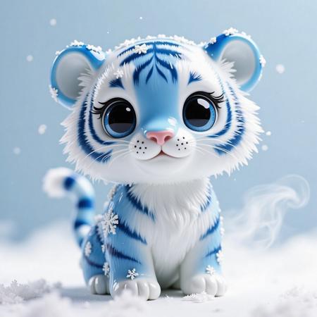 DJ_Blue And White Snowflake Style_12 Zodiac Modeling v1.0