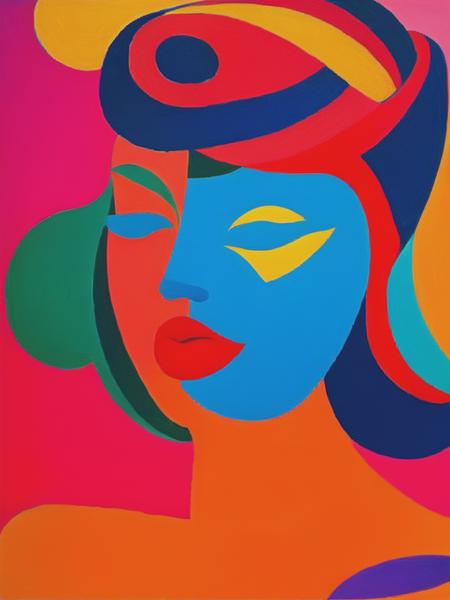 <lyco:NataliaGoncharova:1.0> feminism, fauvism, minimalism,