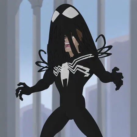 Symbiote Spiderman Unmasking tendril face