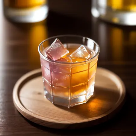 pink grapefruit  juice with ice cube