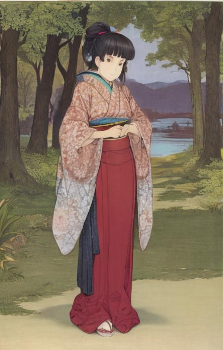 masterpiece,best quality,1girl,solo,kimono,forest,
 <lora:ukiyo-e2-000014:0.9>