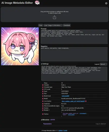 AI Image Metadata Editor