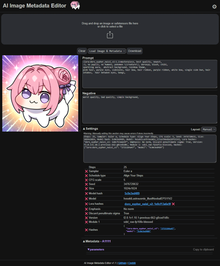 AI Image Metadata Editor v1.1