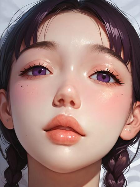 score_9, score_8_up, score_7_up, source_anime, ultra detailed, young, 18yo, solo, cute,dominant,
a girl, realistic anime art style, Bisque scheme, anime and manga, anime image, female persona, streaming on twitch, anime art, featured on cg society, perfect anime, portrait of female korean idol,
close_up face,
 <lora:Omega_girl_portrait-000019:0.7>