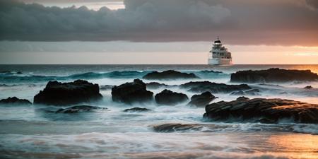 raw photo, a ocean landscape, cozy, photorealistic, high detailed texture, 8k uhd, dslr, soft lighting, high quality, film grain, Fujifilm XT3, highly detailed photography, (muted colors, cinematic, dim colors, soothing tones:1.2), vibrant, insanely detailed, hyperdetailed, (dark shot:1.2), (vsco:0.3), (intricate details:0.9), (hdr, hyperdetailed:1.2)