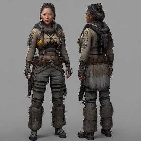 a photo of a full body character of a yang (((female))) native american GSG9, award winning image, highly detailed, 16k, video game concept art, (((tk-char))), <lora:SPBGTK-C-Enh:0.6>