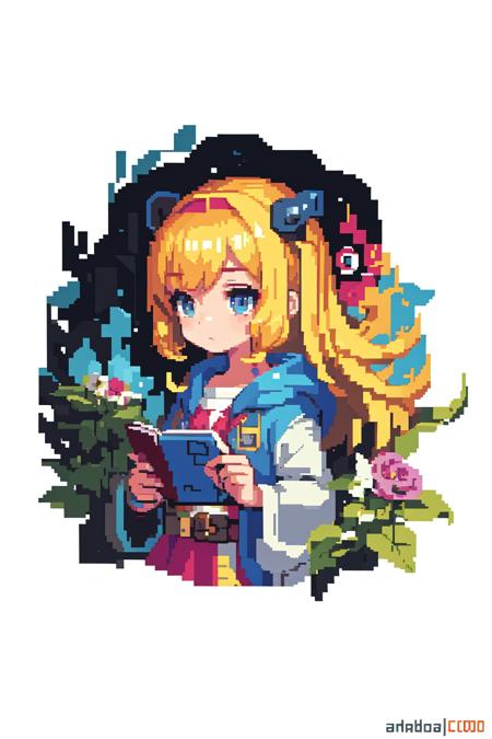 (masterpiece, top quality, best quality), pixel,pixel art,1girl,
 <lora:pixel_5:0.5>